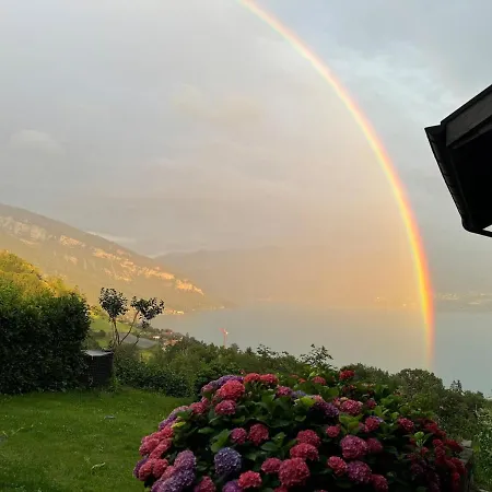 Unverbaute See- Und Bergsicht 2 Balkone * Aeschlen